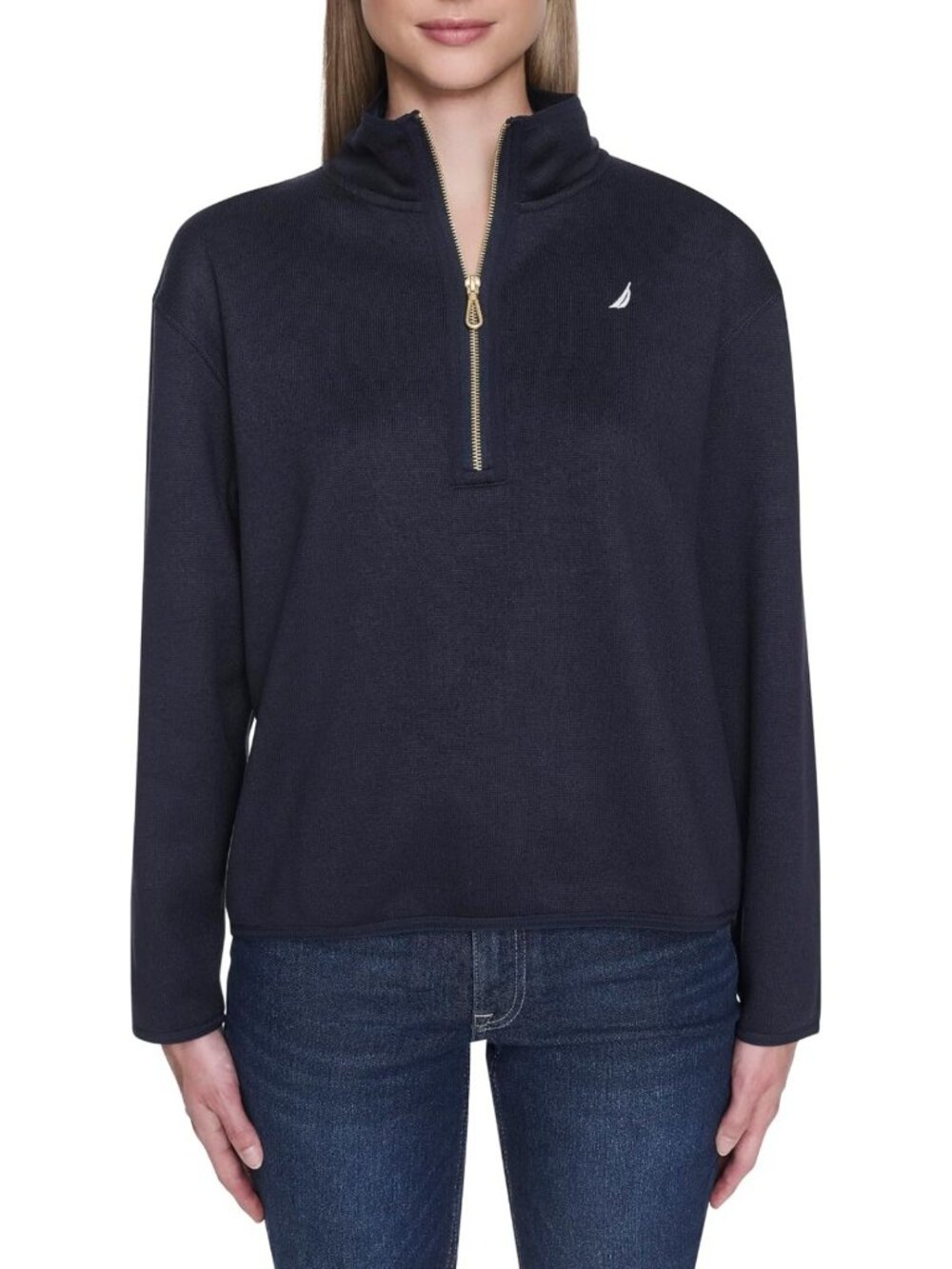 Cozy Women's Mockneck Zip-Up Fleece Jacket | Warm, Stylish Outerwear